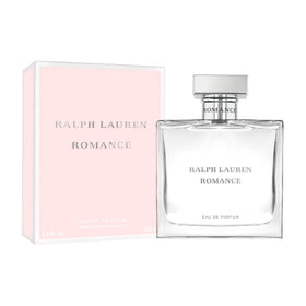 Flacon de RALPH LAUREN Romance avec un fond floral