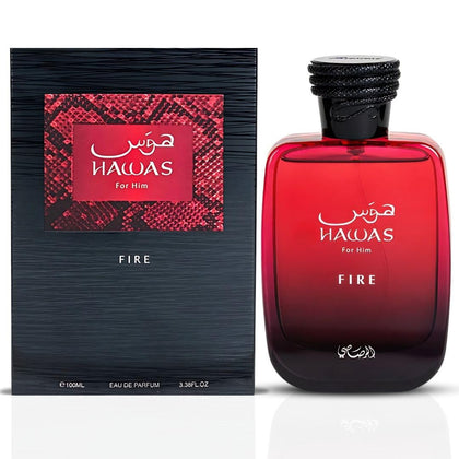 Flacon de RASASI Hawas Fire Eau De Parfum 100ML vue de face