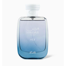 Flacon de RASASI Hawas Ice Eau de Parfum 100ml sur fond neutre