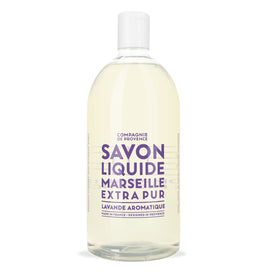 Flacon de recharge de savon liquide de Marseille à la lavande, vue avant