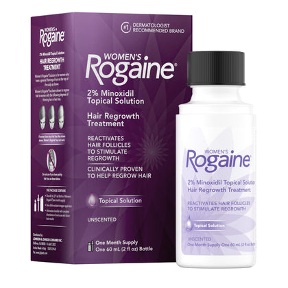 Flacon de Rogaine 2% Minoxidil pour cheveux fins, 60 ml