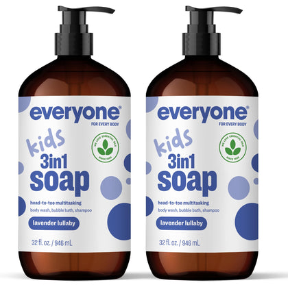Flacon de savon 3-en-1 enfants lavande 32 oz vue de face