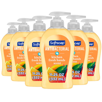 Flacon de savon liquide antibactérien Softsoap 11,25 fl oz, parfum Cuisine Fraîche, vue de face