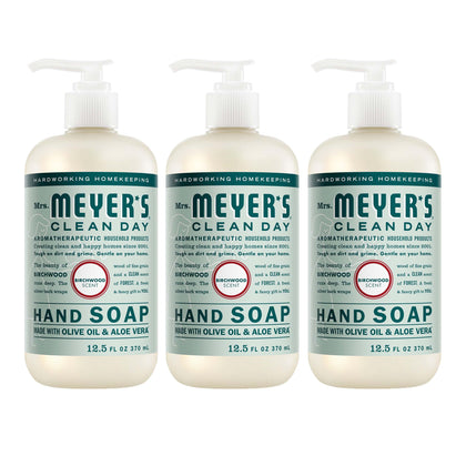 Flacon de savon liquide pour les mains Mrs. MEYER'S 12,5 oz parfum bouleau face avant