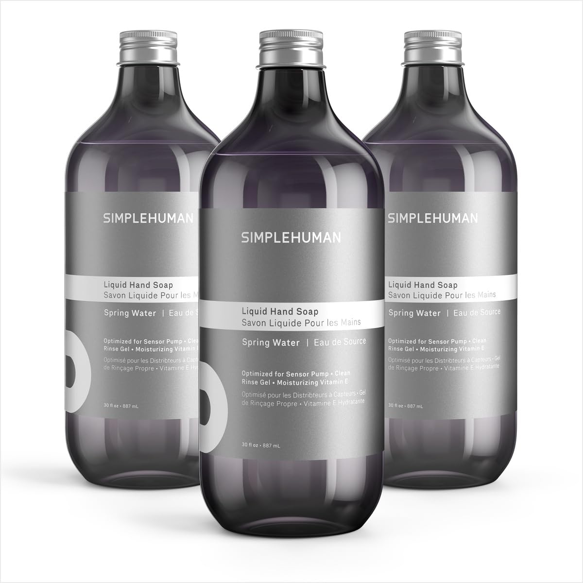 Flacon de savon liquide simplehuman 30 fl oz vue de face