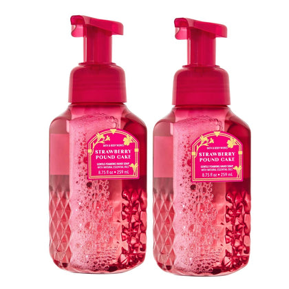 Flacon de savon mains mousse Bath & Body Works Pâte de Fraise vue avant