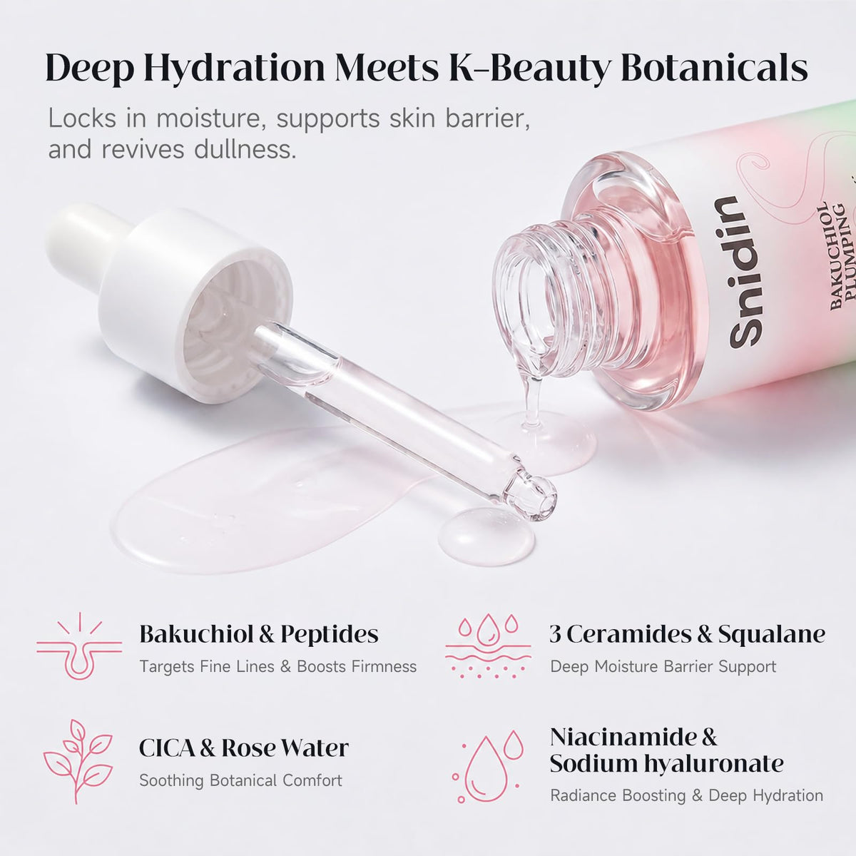 Flacon de sérum Bakuchiol Snidin avec pipette