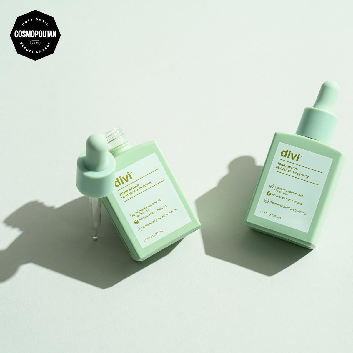Flacon de sérum cuir chevelu divi 30ml avec pompe