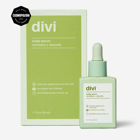 Flacon de sérum cuir chevelu divi avec bouchon ouvert