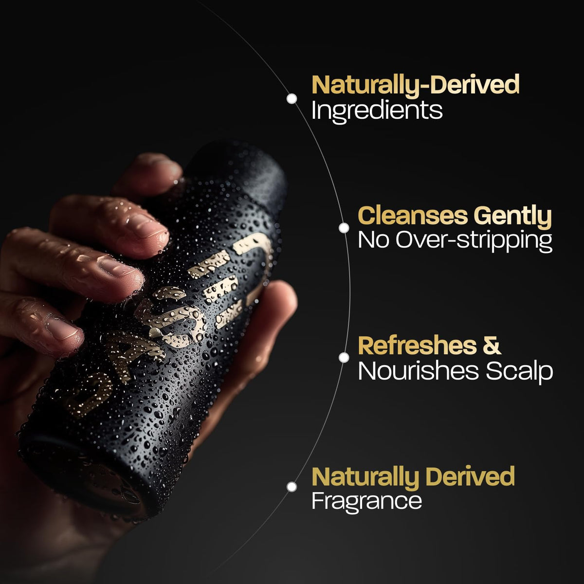 Flacon de shampooing BASED BODYWORKS vu de côté