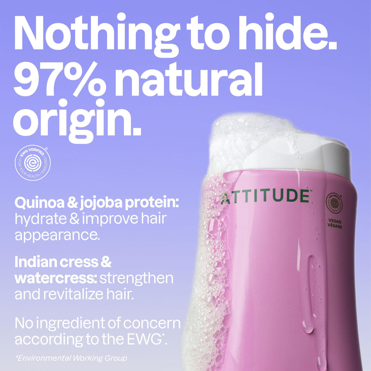 Flacon de shampooing BIO SPECTRA ATTITUDE avec étiquette