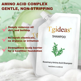 Flacon de shampooing Biotin Romarin Tgideas sur un fond neutre