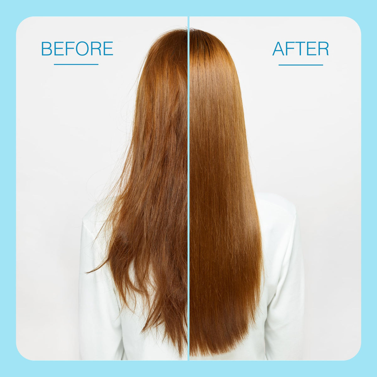 Flacon de Shampooing Cheveux Lisses Function of Beauty sur une surface en marbre