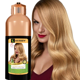 Flacon de shampooing colorant HERBBY 500 ml couleur miel clair
