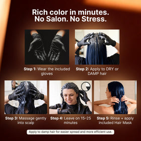 Flacon de shampooing colorant Herbishh avec ses ingrédients