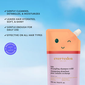 Flacon de shampooing démêlant Evereden avec ingrédients naturels