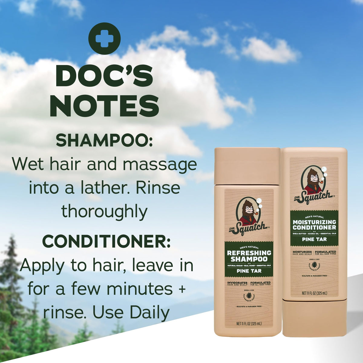 Flacon de shampooing Dr. Squatch ouvert, montrant le contenu