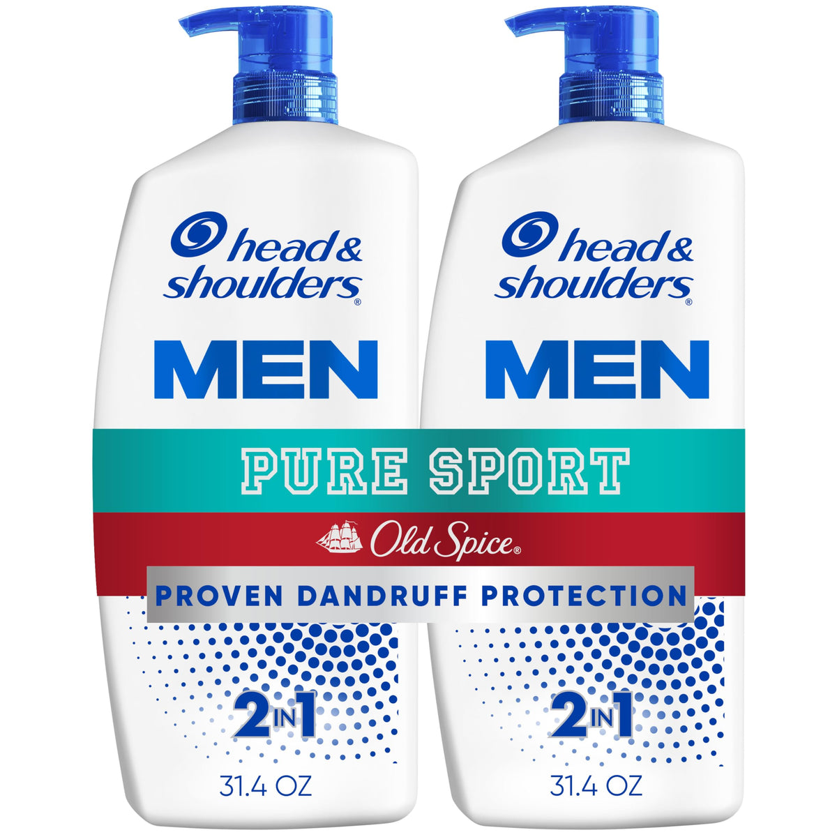 Flacon de shampooing Head & Shoulders 2-en-1 Pure Sport de 931 ml