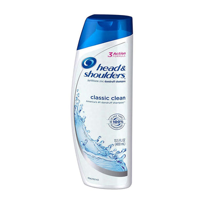 Flacon de shampooing Head & Shoulders Classic Clean 2 x 13,5 oz vue de face