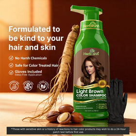 Flacon de shampooing Herbishh sur une surface plane