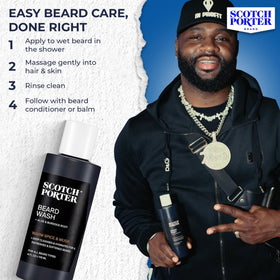 Flacon de shampooing hydratant pour barbe Scotch Porter