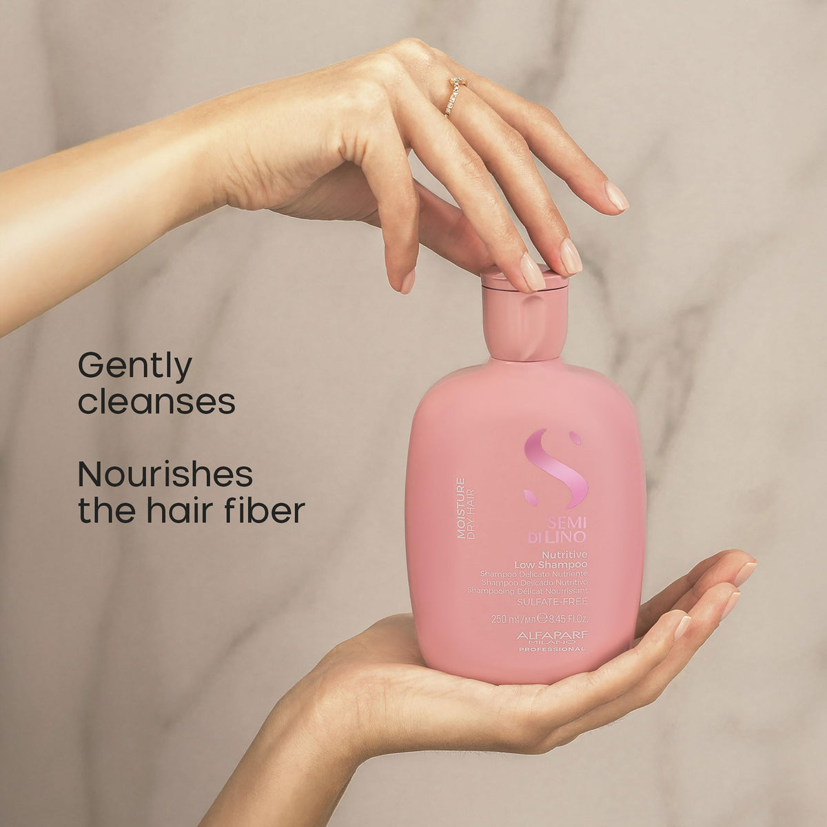 Flacon de Shampooing Hydratant Semi di Lino ALFAPARF MILANO 250 ml