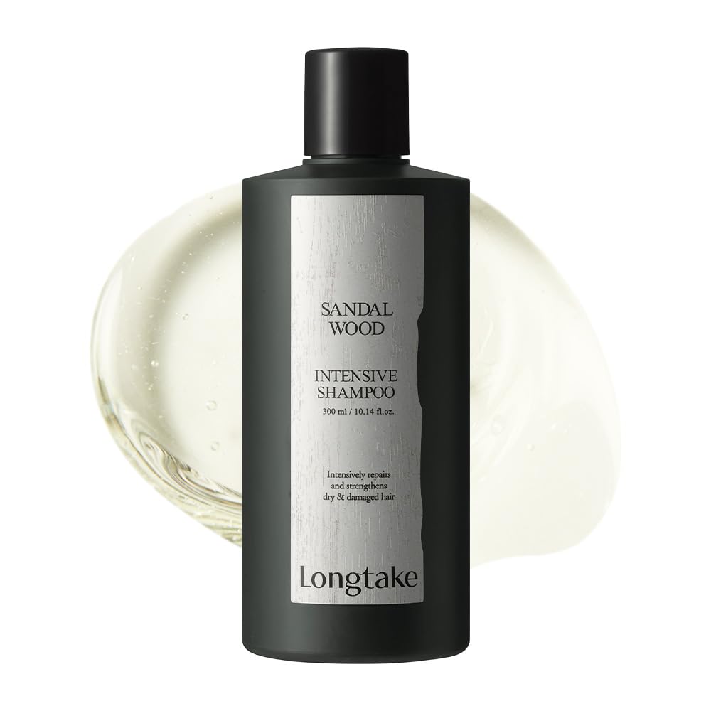 Flacon de shampooing LONGTAKE au bois de santal 300ML vue avant