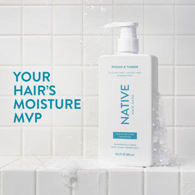 Flacon de shampooing Native 500 ml avec étiquette