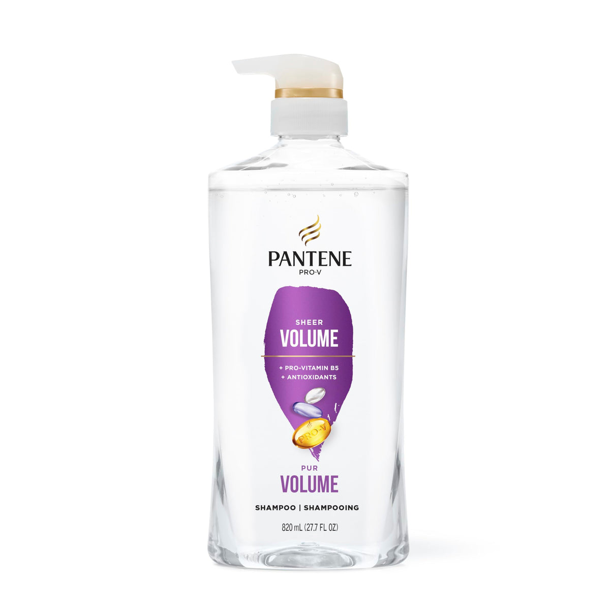Flacon de shampooing Pantene Volume & Corps avec pompe