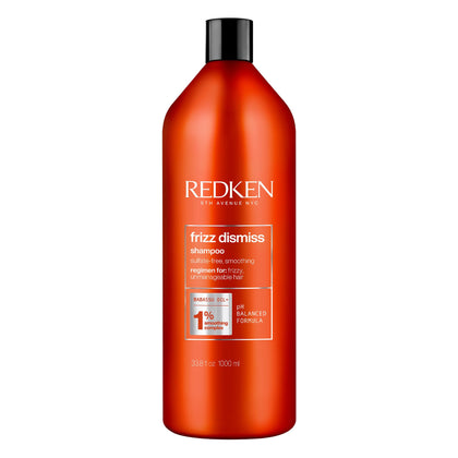 Flacon de shampooing Redken Frizz Dismiss 1000ml vue de face