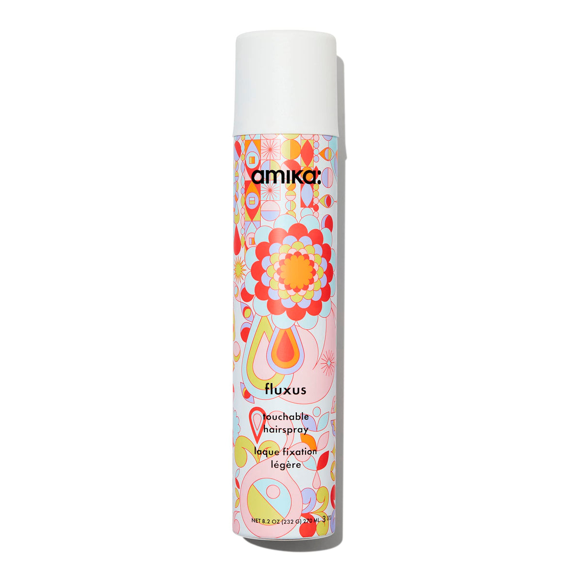 Flacon de spray fixant Fluxus Amika 290g vue de face