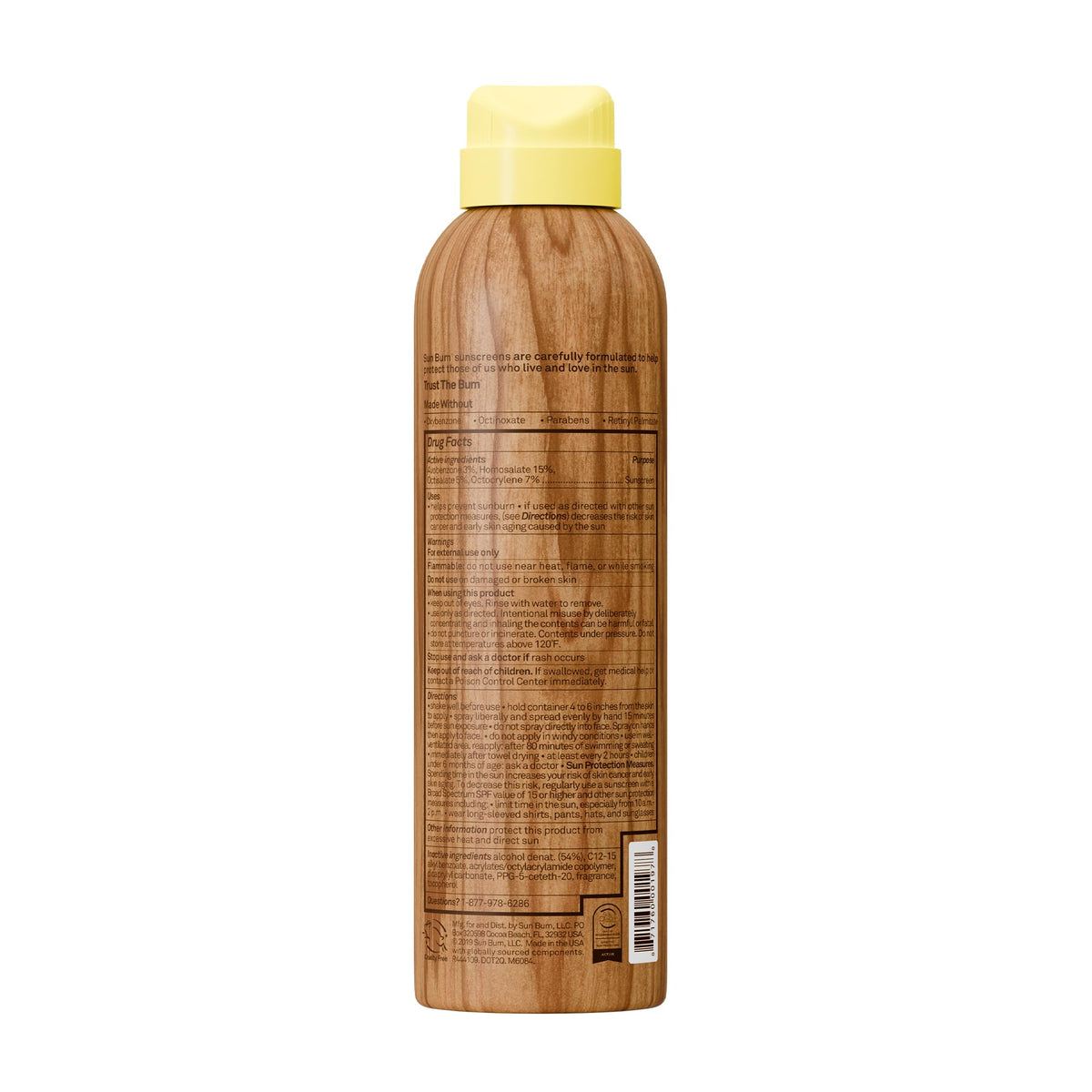 Flacon de spray solaire Sun Bum SPF 50 en extérieur
