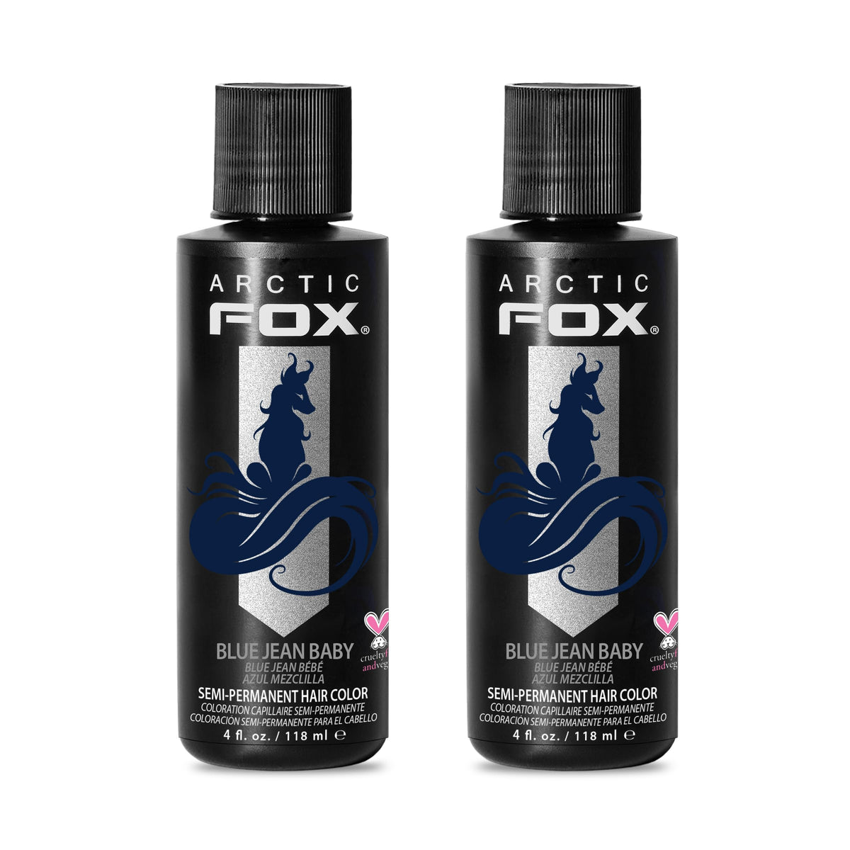 Flacon de teinture semi-permanente ARCTIC FOX Bleu Jean Baby 118 ml