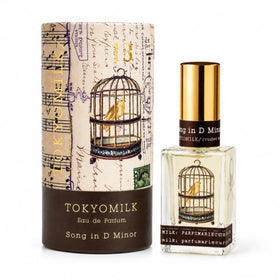 Flacon de TOKYOMILK Eau de Parfum Song in D Minor 30ml avec illustration d'oiseau