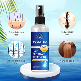 Flacon de TOMUM Spray Capillaire 5% Minoxidil avec étiquette