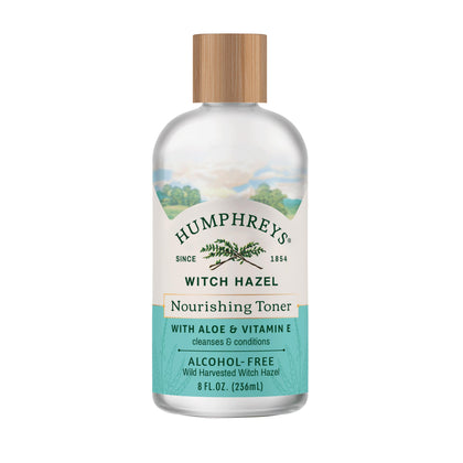 Flacon de tonique nourrissant à l'hamamélis et aloe de Humphreys vue de face