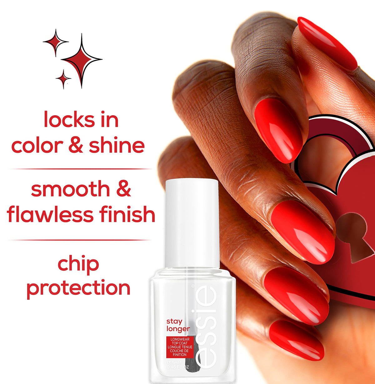 Flacon de Top Coat essie avec bouchon
