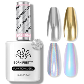 Flacon de Top Gel Born Pretty 15ml pour Poudre Chromée