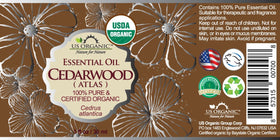 Flacon de US Organic Huile Essentielle de Cèdre 30 ml avec étiquette