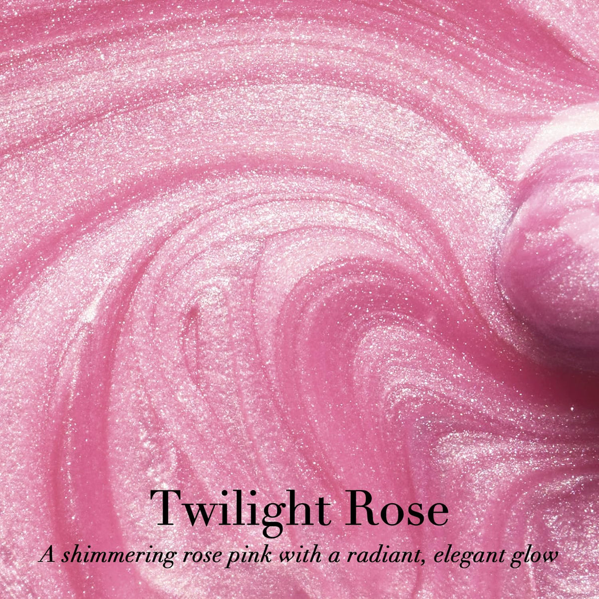 Flacon de vernis à ongles AZUREBEAUTY rose pailleté avec bouchon