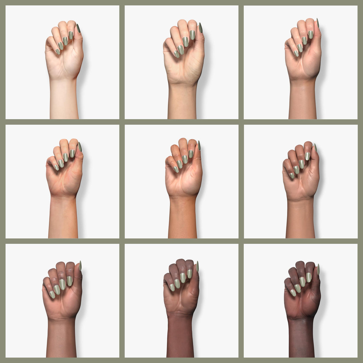Flacon de vernis à ongles essie khaki naturel sur une table