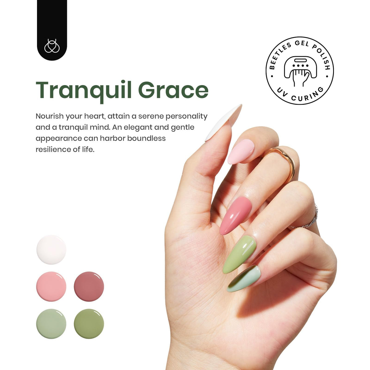 Flacon de vernis à ongles gel blanc beetles