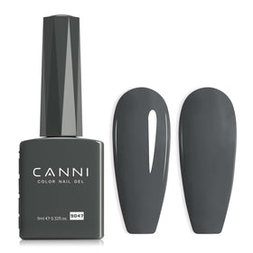 Flacon de vernis à ongles gel gris foncé CANNI vue de face