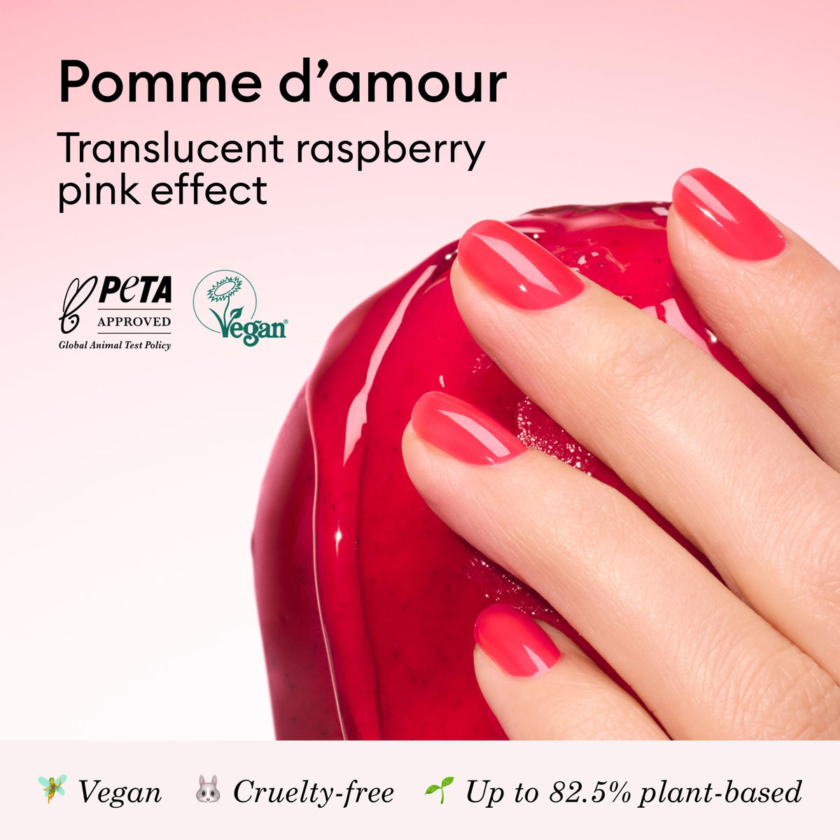 Flacon de vernis à ongles Manucurist Pomme d'Amour avec bouchon noir