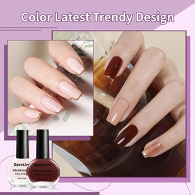 Flacon de vernis à ongles nude OpenLive, couleur beige