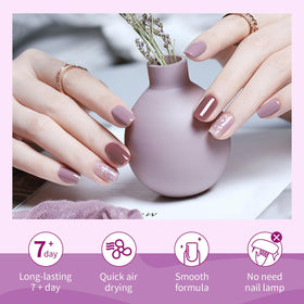 Flacon de vernis à ongles nude OpenLive, couleur mauve