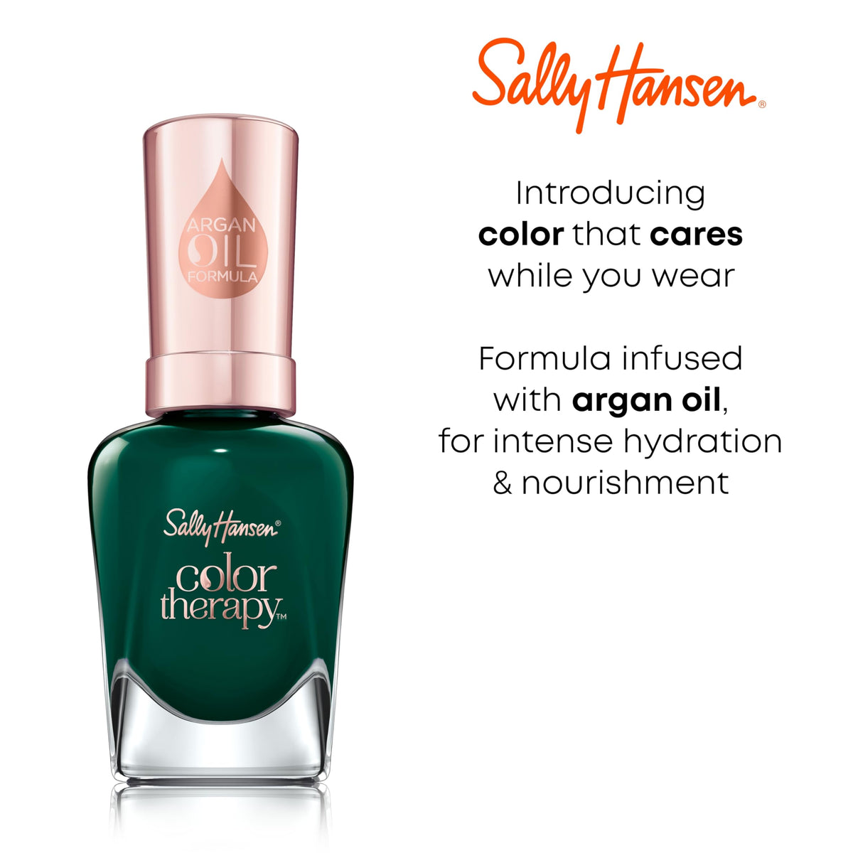 Flacon de vernis à ongles Sally Hansen 453 Serene Green avec étiquette