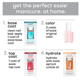 Flacon de vernis essie avec huile d'argan en arrière-plan