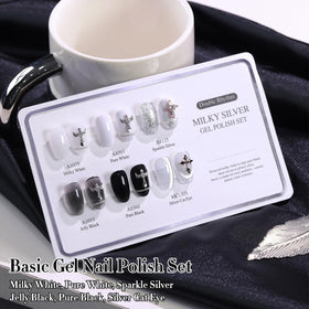 Flacon de vernis gel blanc laiteux du set Double Rhythm