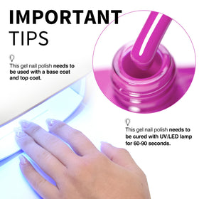 Flacon de vernis gel CANNI 9ml violet néon